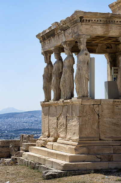 a templom a kariatidák, az Akropolisz, Athén, Görögország - Fotó, kép