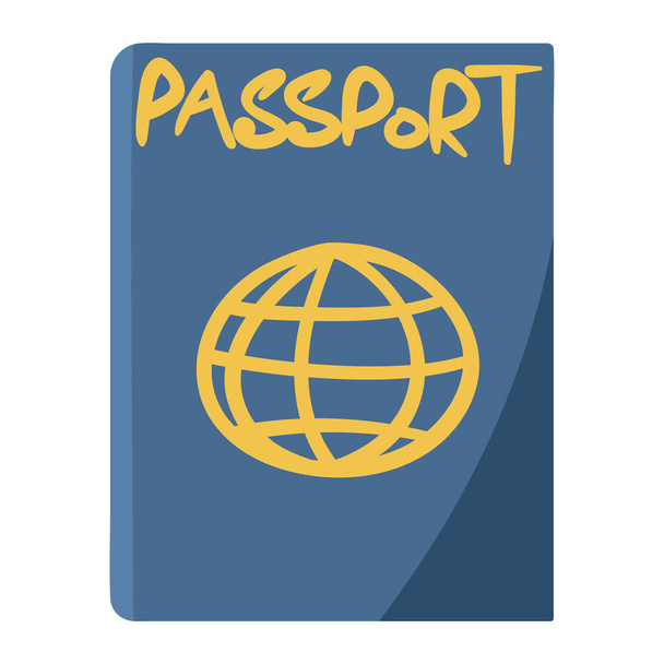 Paspoort Vector geïsoleerd op witte achtergrond. Reizen Essentiële documenten. Reis over de hele wereld met uw juridische documenten. - Vector, afbeelding