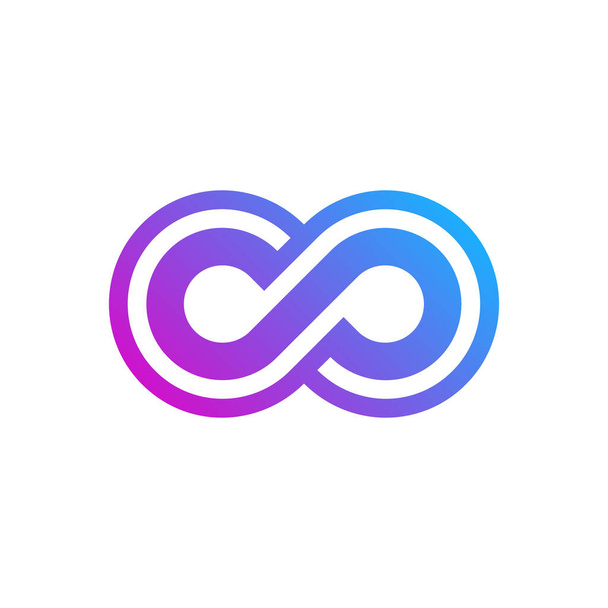 infinity logo with gradient concept - Vector, Image
