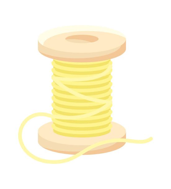 Желтая нить - Вектор,изображение