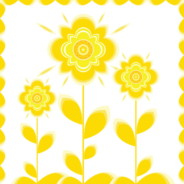 Three Yellow Flowers - Vector, Imagen