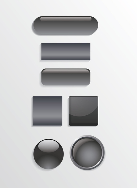 Gray Buttons - Vector, Image