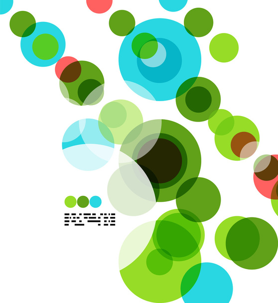 Geometric colorful circles background - Vector, Image