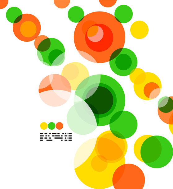 geometrische kleurrijke cirkels achtergrond - Vector, afbeelding
