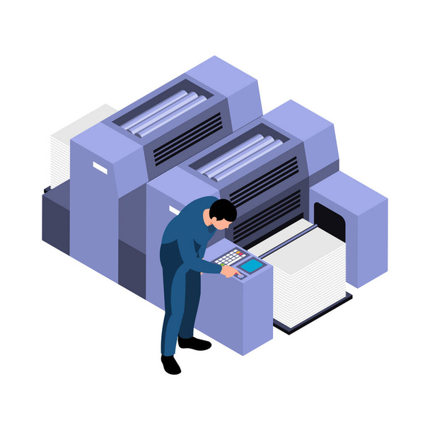 Printing Machine Icon - Vector, Image