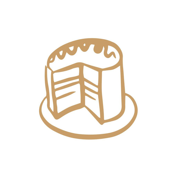 Pasticcini torte grafica vettoriale cupcakes incisione schizzo. disegno a mano dolce cibo menu cottura pasta dolci. stampa logo tessile backgroun - Vettoriali, immagini
