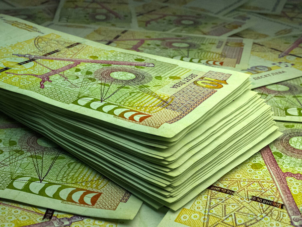 ブルガリアのお金。ブルガリア・レフ紙幣。BGN銀行券。10度だ。ビジネス、金融、ニュースの背景. - 写真・画像