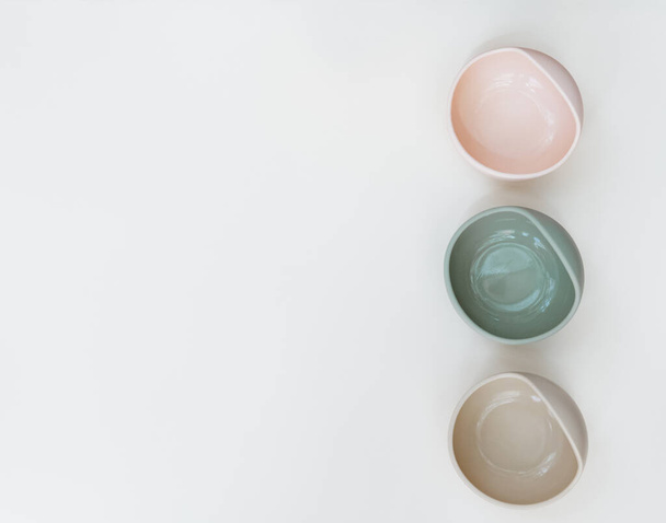 Set of silicone dishware for baby. First baby food concept, serving food for kids  - Fotografie, Obrázek