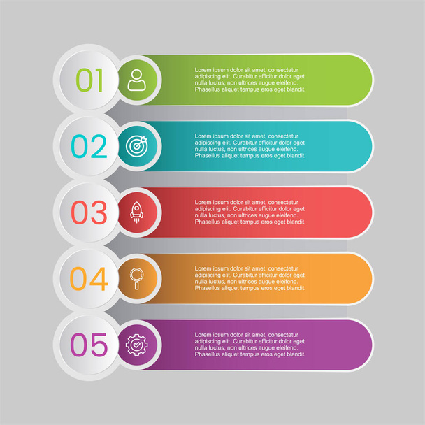 business infographic template. Vector illustration. - Vetor, Imagem