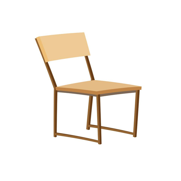 独立したエレガントな椅子のアイコン家の装飾 - ベクター画像