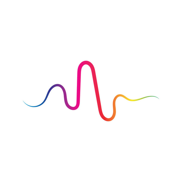 Sound wave line logo template vector - Vector, Image