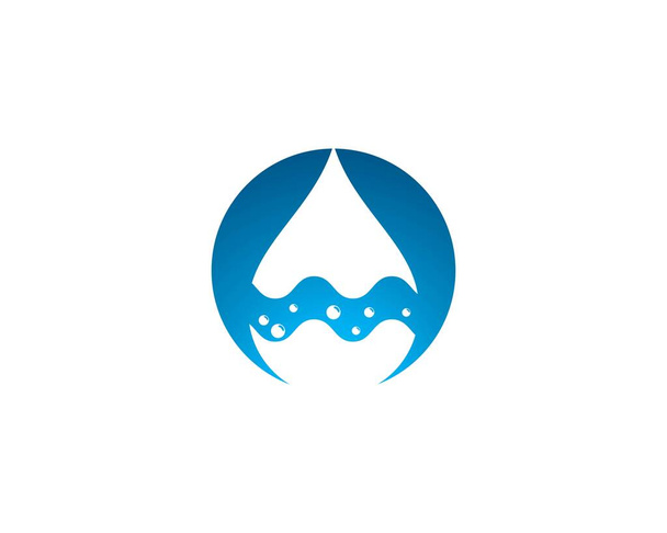 Plantilla de logotipo gota de agua icono de vectores diseño de ilustración - Vector, Imagen