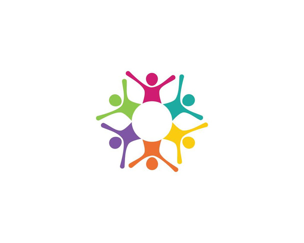 Adopce a komunitní péče logo šablony vektorové ikony ilustrace - Vektor, obrázek
