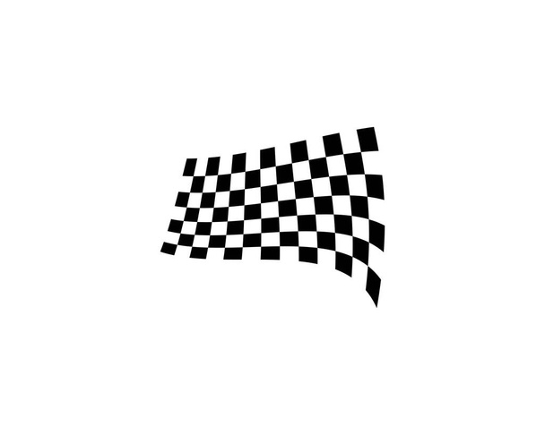 Flag race vektor ikon illusztráció tervezés - Vektor, kép