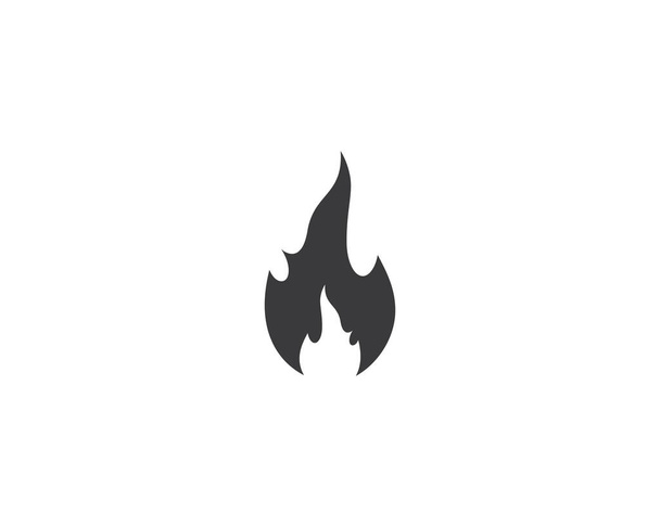 Tűz láng logó sablon vektor ikon illusztráció tervezés - Vektor, kép