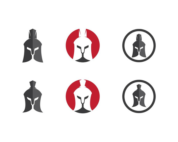 Spartan sisak logó sablon vektor ikon - Vektor, kép