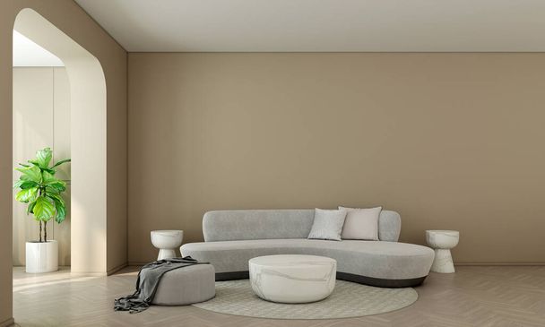 Μοντέρνο σαλόνι εσωτερική διακόσμηση και κίτρινο φόντο τοίχο - Φωτογραφία, εικόνα