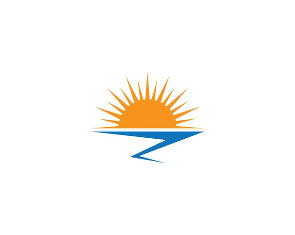 Шаблон логотипу сонця Векторний дизайн ілюстрації
 - Вектор, зображення