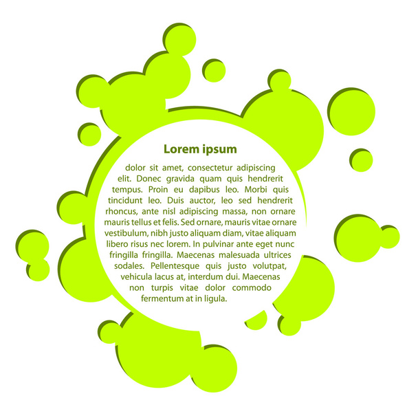 vector green rounded abstract bubble frame - Vector, imagen
