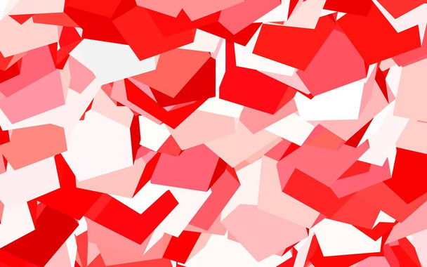 Světle červená vektorová textura s barevnými šestiúhelníky. Rozmazané pozadí s barevnými šestiúhelníky. Vzor pro přistávací stránky. - Vektor, obrázek
