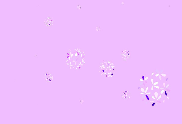 Ανοιχτό ροζ διάνυσμα φυσικό φόντο με φύλλα. Ένα κομψό φωτεινό εικονογράφηση με φύλλα σε φυσικό στυλ. Ο καλύτερος σχεδιασμός για την επιχείρησή σας. - Διάνυσμα, εικόνα