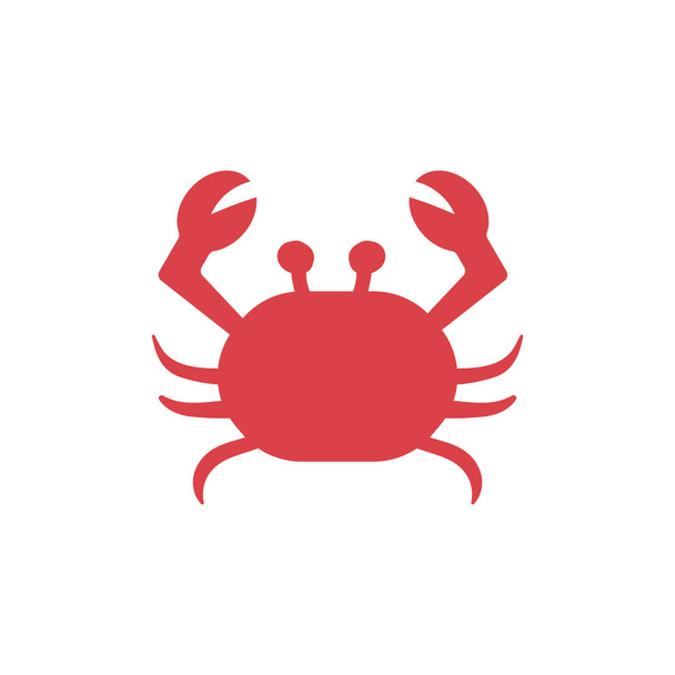 Modèle de conception d'icône de crabe illustration vectorielle isolée - Vecteur, image