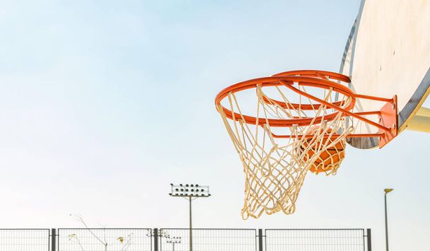 A basketball Slam dunk - Concept of success, scoring points and winning - Fotoğraf, Görsel