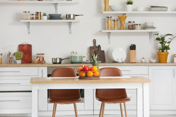 Stylish interior of modern kitchen - Фото, изображение