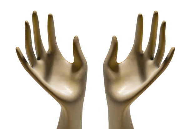 hands of mannequin, isolated on white - Photo, Image