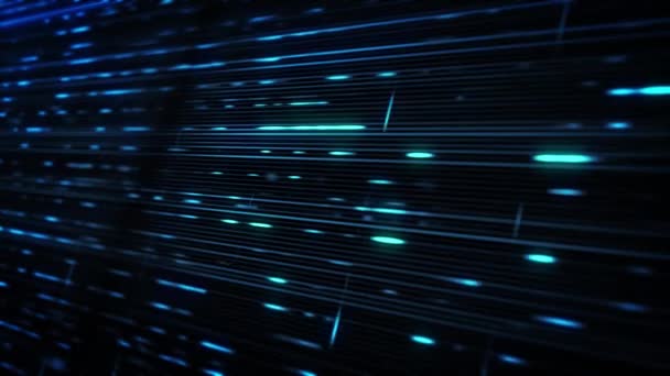 Abstract 3d Digital High Technology Background Loop/ 4k animation of an abstract 3d technology background with lines and dots infographics shifting seamless looping - Footage, Video