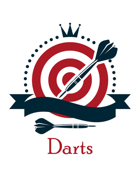 emblema do campeonato de dardos
 - Vetor, Imagem