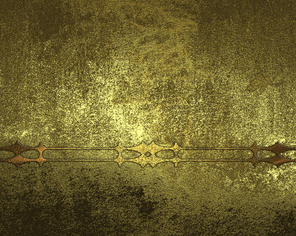 Old golden wall with gold pattern. Design template. Design site - Foto, Imagem