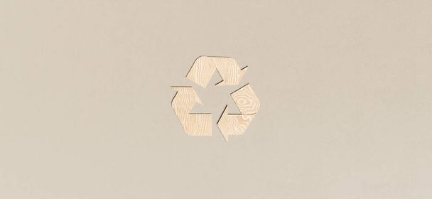 fa újrahasznosítás szimbólum konkrét háttérrel. 3d renderelés - Fotó, kép