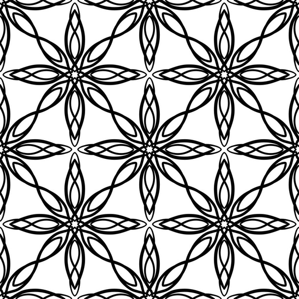 Abstracte naadloze patroon met mozaïek motief tegel ornament kant. Textuur voor bedrukking, stof, textiel, behang. - Foto, afbeelding