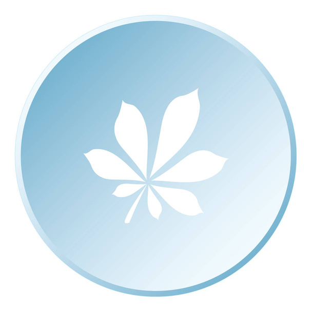 An Illustrated Icon Isolated on a Background - Leaf2 - Vector, Image