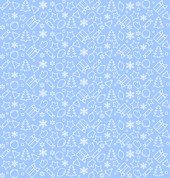 Textura creativa de Año Nuevo con símbolos y signos de Navidad
 - Vector, Imagen