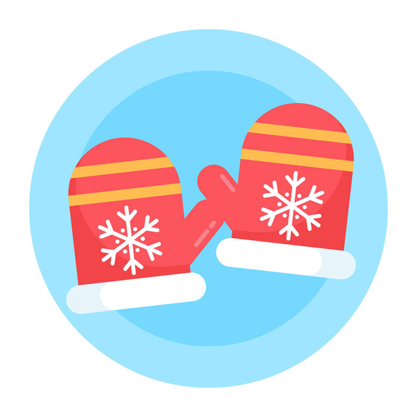 christmas mittens icon vector illustration - Vector, Image