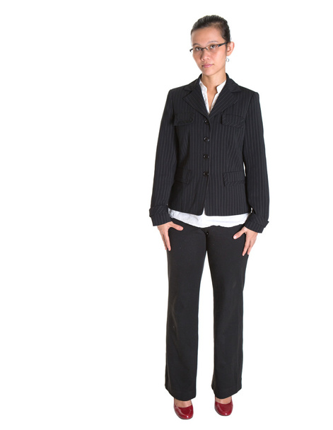 Asian Businesswoman In Dark Suit - Foto, imagen