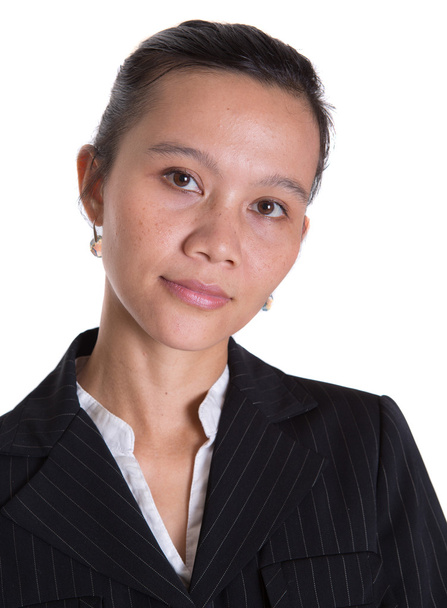 Asiática mujer de negocios en traje oscuro
 - Foto, Imagen