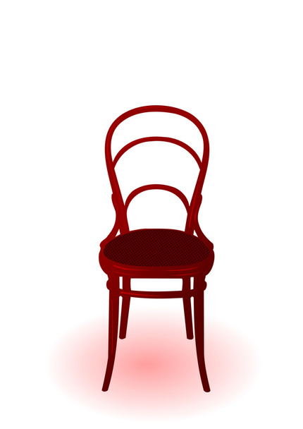 Векторная иллюстрация деревянного кресла на белом фоне
 - Вектор,изображение