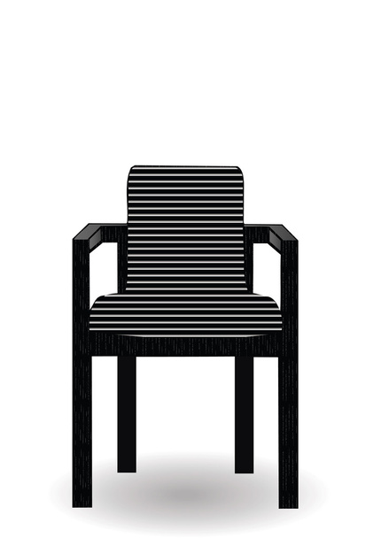 ベクトル イラスト白い背景の上の木の椅子 - ベクター画像