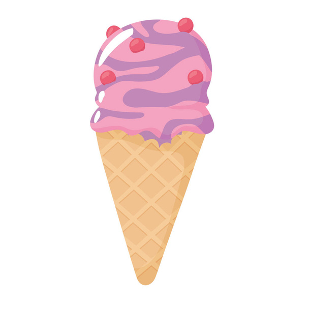 helado en cono - Vector, Imagen