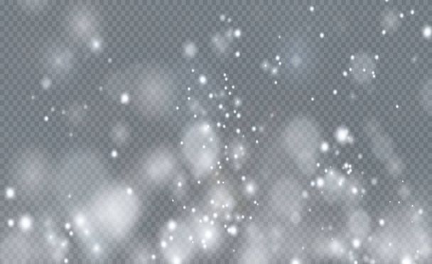 Рождественский фон сияющей пыли Рождественские светящиеся конфетти боке и текстура наложения искры для вашего дизайна. Блестящая текстура. Рождественский эффект для роскошных открыток.  - Вектор,изображение