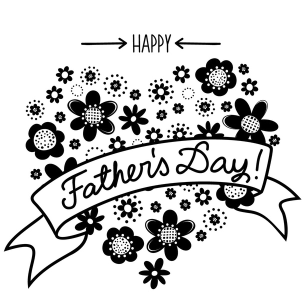 Happy Father's Day card - Vettoriali, immagini