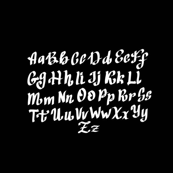 Elegante Blackletter Gothic Alphabet Font. ilustración vectorial - Vector, Imagen