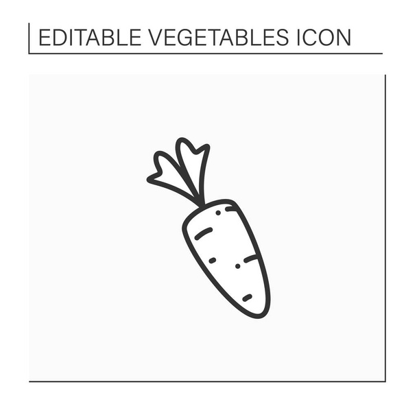 Icona linea di carota - Vettoriali, immagini