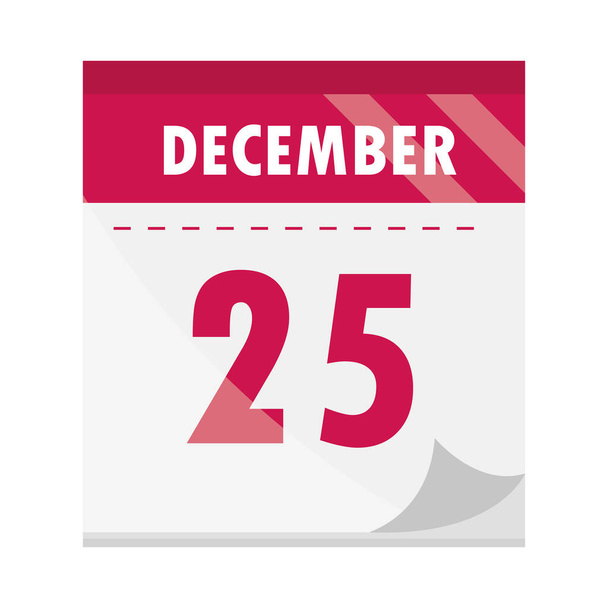 naptár dátummal december 25. - Vektor, kép