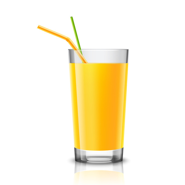 Orange juice glass - Vector, Image