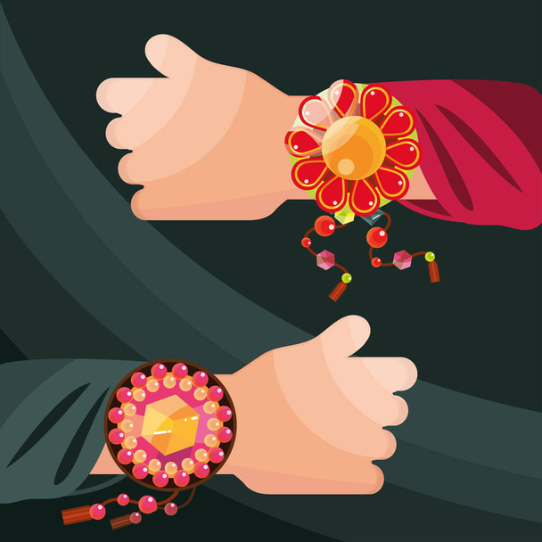 hands with bangles - Vector, Image