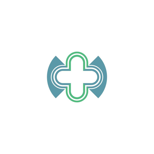 Modelo de logotipo médico ícone do vetor ilustração design - Vetor, Imagem